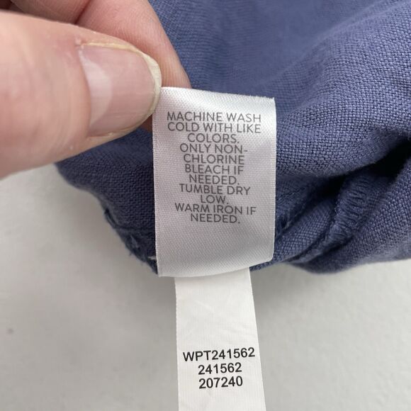 Pure J. Jill LP Petite Pants Garment Dyed Linen Crop Cropped Pockets Drawstring - Picture 12 of 15